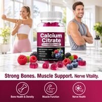 Gummies de citrate de calcium en gros 1000mg saveur fruits rouges mélangés pour adultes et athlètes – Force musculaire et nerveuse