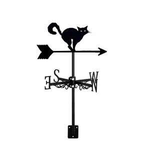 2024 Factory Direct Sale Metal Cat Weather Vane Wind Direction Arrow Decor For Home