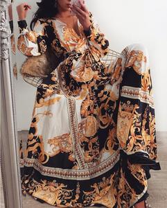 Abito da sera elegante stile bohémien stile <span class=keywords><strong>retrò</strong></span> con scollo a V a manica lunga a vita alta abito lungo 2025 <span class=keywords><strong>abbigliamento</strong></span> <span class=keywords><strong>donna</strong></span> primavera - Product Image 4