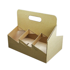 Porte-bouteilles de bière en carton ondulé de 2 mm avec logo personnalisé, matériaux recyclés, pour un transport sûr et facile - Boîte à bière 6 bouteilles - Product Image 2