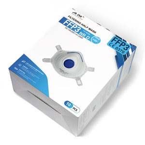 Masker ODM/OEM FFP3 FFP2 Bersertifikasi EU CE, Masker Cup untuk Debu, Asap, dan Partikel Berbasis Minyak - Product Image 2