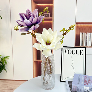 Fábrica de Flores Meiyu, Magnolia Artificial de Seda de una Sola Cabeza, Realista, para Decoración de Bodas y Hogar - Product Image 4