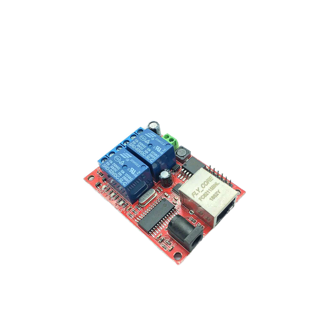 High-Power 2-Way Ethernet Relay Network Switch Module Controller Delay TCPUDP with Sealed Protect Feature