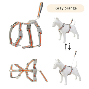 ペットハーネスの専門家が製造した新しい大型犬ハーネスと格納式リーシュセット反射ポリエステルシンプルスタイル - Product Image 4