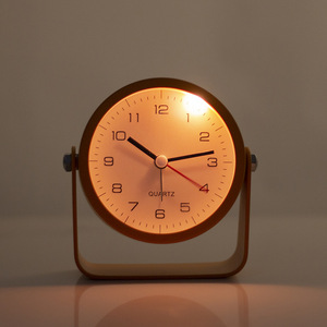 Wholesale 1pc Metal Small Alarm <b>Clock</b>, Student Specific Silent Desktop <b>Clock</b>,Minimalist Quartz <b>Clock</b> for Room Desk Office Decor - Product Image 4