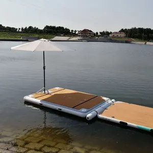 Diy su yüzen mat kullanarak su sporları için damla dikiş ve pvc malzeme