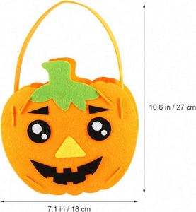 Sacs à bonbons d'Halloween en feutre non tissé pour enfants, à la mode, avec décorations citrouille, hibou et chauve-souris - Product Image 5