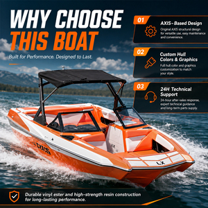<span class=keywords><strong>Barco</strong></span> de wakeboard de fibra de vidrio de <span class=keywords><strong>6</strong></span>.7 m (22 pies) AX670 WK para 14 personas, con motor interno, personalizable para deportes acuáticos. - Product Image 6