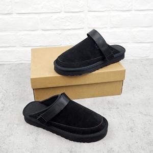 Sandales plates en cuir véritable pour femmes, style à bout fermé par UGGs, grandes tailles disponibles, modèle décontracté pour l'extérieur - Product Image 4