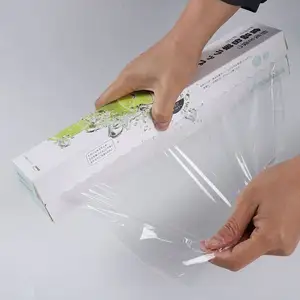 low price Dispenser Cutter Storage PE cling film transparent roll dispenser PE cling film