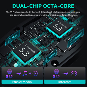 F1 Pro âm thanh đa nhiệm xe máy Hệ thống Bluetooth intercomunicador lưới cho xe máy Mũ bảo hiểm tai nghe <span class=keywords><strong>intercom</strong></span> - Product Image 5