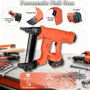 21V Cordless Lithium Battery F30 DIY Nail Gun High-Strength Aluminum Brad Nails Brushless Motor for - Product Image 4