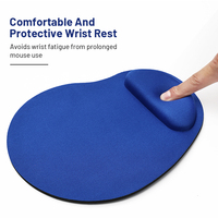 Tapis de souris de repose-poignet de soutien de poignet de gel de Base de silicone souple bleu pour le tapis de souris d'installation de maison ou de bureau