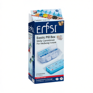 Caja de pastillas de plástico Erpsl, organizador de medicamentos diario de 12 compartimentos para almacenamiento de medicamentos - Product Image 1