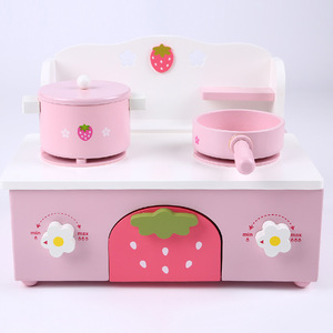 Gioco di Simulazione <span class=keywords><strong>Cucina</strong></span> per Bambini, Divertente Mini Fornello a Gas Giocattolo, Set <span class=keywords><strong>Cucina</strong></span> in Legno per Bambine - Product Image 2