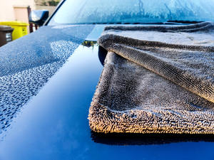 1400gsm emici özel temizlik bezi araba bakım havlu çabuk kuru otomatik detaylandırma bükülmüş döngü mikrofiber kurutma havlu - Product Image 5