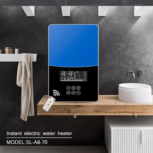 Chauffe-<span class=keywords><strong>eau</strong></span> électrique de conception nouvelle, en acier inoxydable, étanche IPX4, LED, portable, mural, chauffage rapide, <span class=keywords><strong>pour</strong></span> salle de bain, usage domestique - Product Image 6