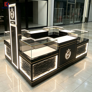 Comptoir de présentation de bijoux de luxe pour centre commercial, <span class=keywords><strong>vitrine</strong></span> en verre trempé avec éclairage LED, tour de logo lumineuse personnalisée pour centre commercial de vente au détail - Product Image 6