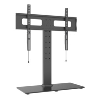 Support TV FocusMount en verre pour bureau, pas besoin de percer de trous dans le mur, il suffit de le poser sur un bureau