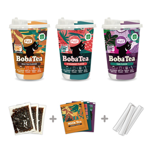 Kit Boba de Thé au Lait Assorti 6 Tasses, Préparation Instantanée en Une Minute, Perles Douces Sans Nettoyage, Avec Pailles Intégrées, Sans Gluten - Product Image 2
