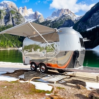 Remorque de camping tendance OEM, tente, événements, camion de restauration avec salle de bain pour les voyages hebdomadaires en famille