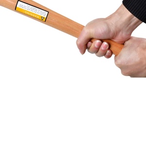 Bâton de baseball en bois massif, poli, personnalisable avec logo, pour usage professionnel en extérieur, vente en gros, avec balle de baseball - Product Image 6