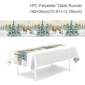 <span class=keywords><strong>Runner</strong></span> da tavola natalizio all'ingrosso 35*180cm <span class=keywords><strong>Runner</strong></span> da tavolo in poliestere rosso <span class=keywords><strong>natale</strong></span> cucina tavolo da pranzo <span class=keywords><strong>Runner</strong></span> decorazione natalizia - Product Image 6