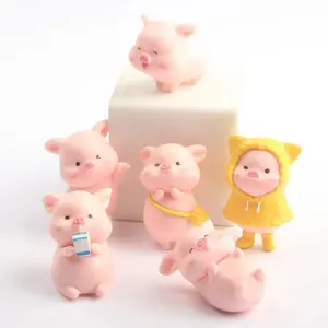Cerdo pequeño de resina para figuritas Pop, regalo divertido, gran oferta