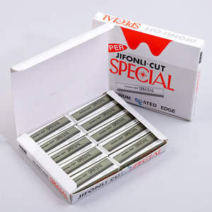 Jifonli Cut Special Stainless Steel Razor Blades For Eyebrow Trimming 10 Pack Coated Edge - Product Image 1