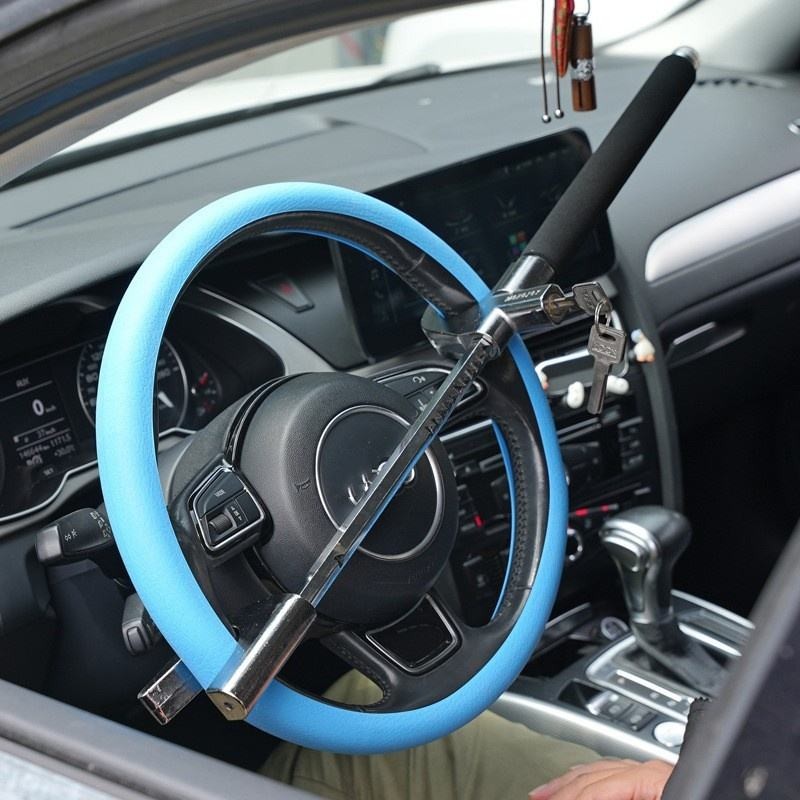Jewelsea Universal U-Shaped Car Anti-Theft Steering Wheel Lock with Emergency Hammer - Product Guide