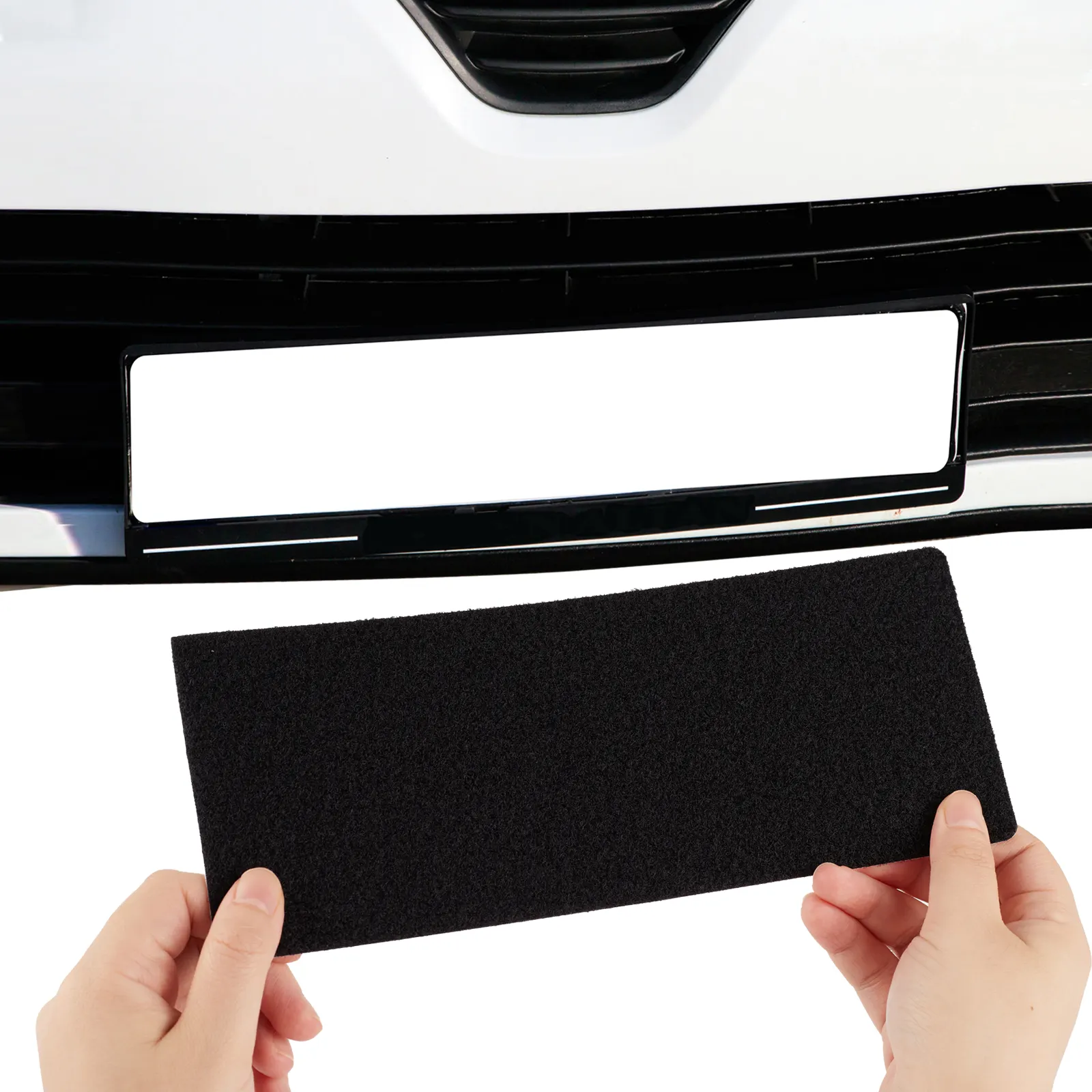 Car and Motorcycle Licence Plate Holder Frameless Velcoes Car License Plate Fixing Plate Sticky Pads