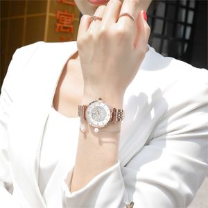 Nuovo arrivo di shopping on-line del diamante della signora di <span class=keywords><strong>orologi</strong></span> impermeabile della vigilanza dei monili di oro rosa minimalista delle donne della vigilanza orologio da polso - Product Image 4
