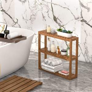 رف تخزين حائطي عصري من الخيزران صديق للبيئة بخمس طبقات منقوش بالليزر لغرفة المعيشة والمطبخ - Product Image 6