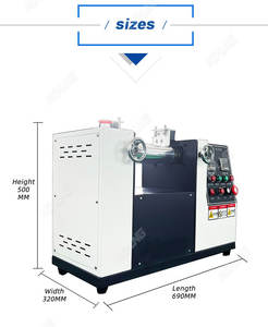 Mezcladora de caucho pequeña de sobremesa, molino abierto de dos rodillos con calentamiento eléctrico para procesamiento de lotes pequeños en laboratorio, peso ligero - Product Image 4