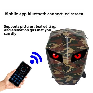 Sac à dos LED unisexe à double bandoulière pour casque intégral de moto, avec <span class=keywords><strong>yeux</strong></span> <span class=keywords><strong>Sharingan</strong></span> lumineux, motif Chevalier Ombre Nocturne - Product Image 4