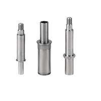 Piezas de precisión de mecanizado CNC de acero inoxidable personalizadas para ejes de motores de vehículos aéreos no tripulados, ejes largos laminados