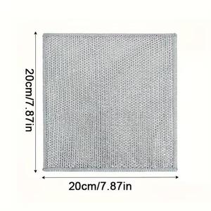 Paños de limpieza de alambre de acero de microfibra Trapos para lavar platos de doble capa Paño de alambre cuadrado antiarañazos - Product Image 2