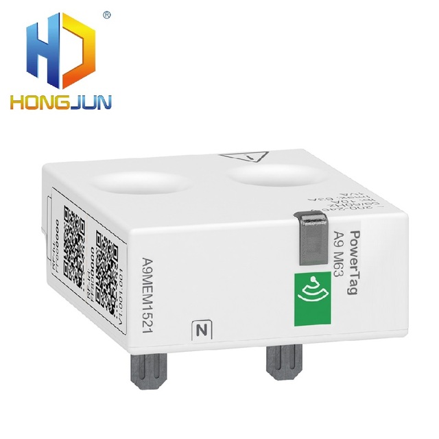 PowerTag M63A wireless energy measurement module 1P+N installation A9MEM1521