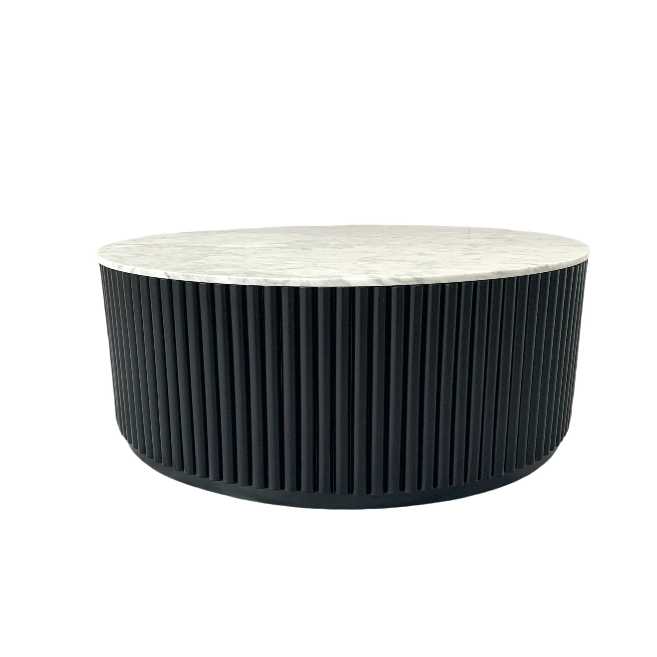 White Marble top with Black Base
