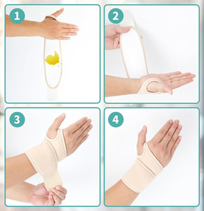 Vendaje de compresión de aceite de ricino para muñeca y mano, ajustable y reutilizable, para alivio del síndrome carpiano - Product Image 5
