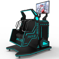 Simulateur de vol Airbus 9D VR 2 places pour usage commercial intérieur/extérieur, équipement d'amusement, commande robotisée, réalité visuelle PC CE