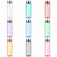 Botella de Agua de Plástico Tritan de 500 ml con Logotipo Personalizado, Taza para Jugo Libre de BPA con Tapa Metálica para Deportes, Gimnasio, Fabricante Mayorista