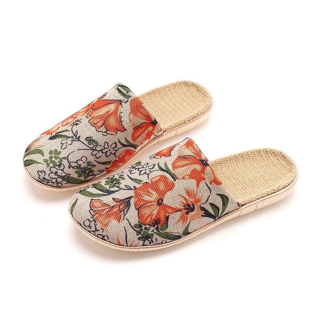 Baotou All-Year Non-Slip Cotton Linen Sandals Comfortable EVA Outsole Slippers for Home Use for Men Women Spring Summer Winter