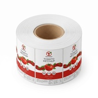 Rouleau d'étiquettes alimentaires personnalisées pour marque, autocollantes et imperméables, pour emballage alimentaire avec boîtes d'expédition imprimées avec logo assorti