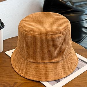 Sombrero de cubo de pana de Color sólido con logotipo bordado personalizado de alta calidad JX para mujer, gorra de cubo Lisa a la moda - Product Image 6