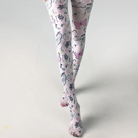 Bas de qualité supérieure anti-tiques pour adultes Peplum Butterfly Wild Abstract Vintage Foot Nylon Bas