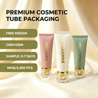 Tube Squeeze Grosir D40 PBL 100ml 150ml Tutup Sekrup Bergelombang Floral Perawatan Kulit OEM ODM Logo Kustom Pesanan Massal Langsung dari Pabrik