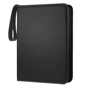 Album photo portable en cuir PU pour cartes de baseball, avec 9 pochettes pour protège-cartes, classeur pour cartes à collectionner - Product Image 6