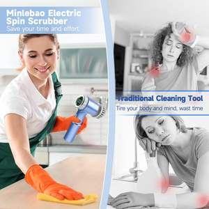 Brosse de nettoyage électrique rotative pour cuisine, évier, salle de bain et baignoire – Vente en gros - Product Image 4