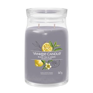 Yankee Candle - Candela Grande in Barattolo con 2 Stoppini al Tè Nero e Limone - Product Image 1